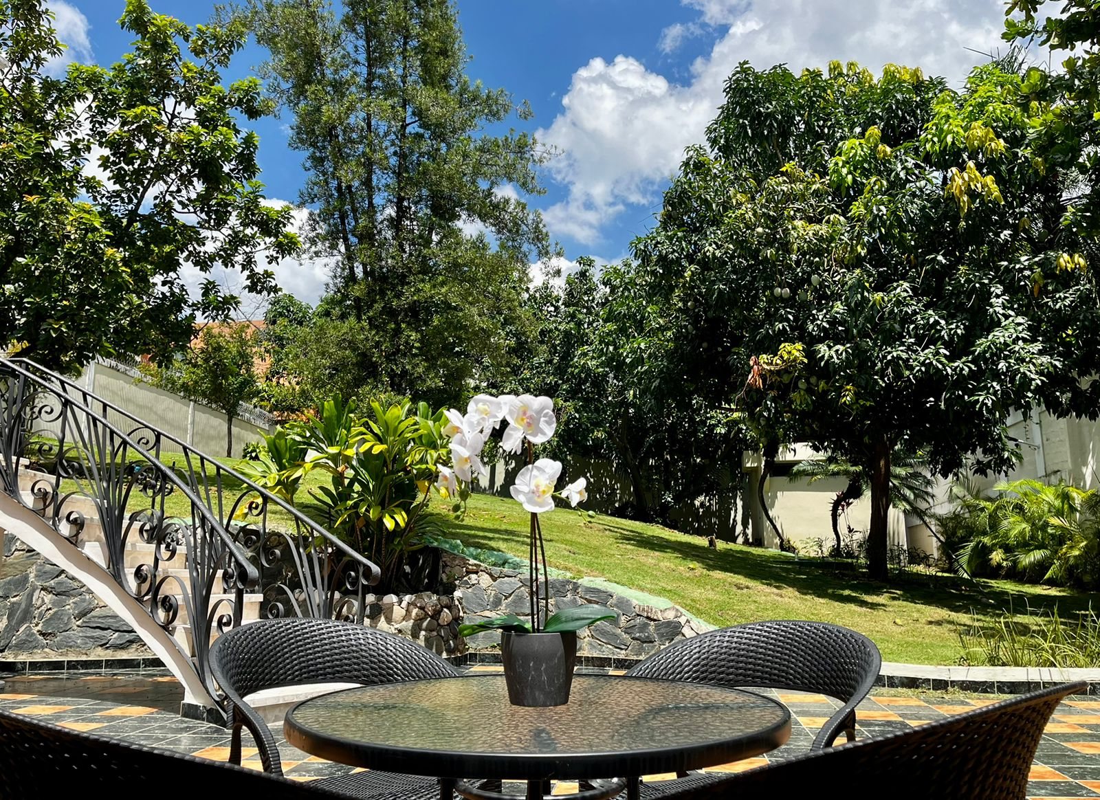 Peaceful garden and patio